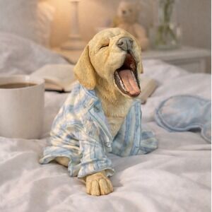 Country Artists "Puppy Love" Rupert Yellow Labrador in Pyjamas Figurine (04657)